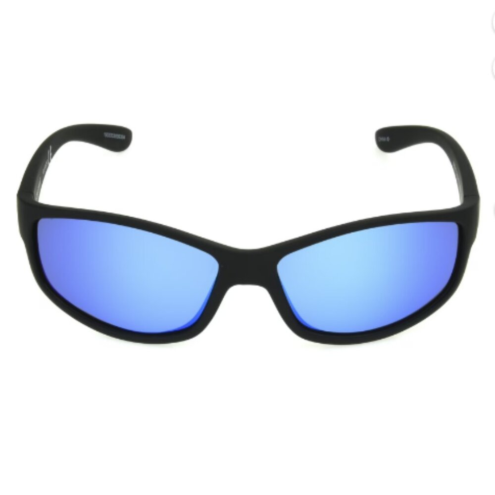 Foster Grant Ironman Men's Wrap Sport Sunglasses in Black and Blue